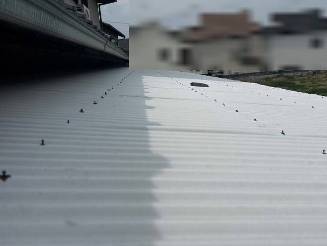 波板　屋根　施工前